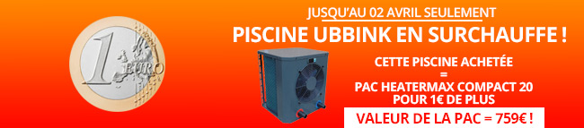 Pompe à chaleur à 1€ pour l'achat d'une Piscine en bois Ubbink