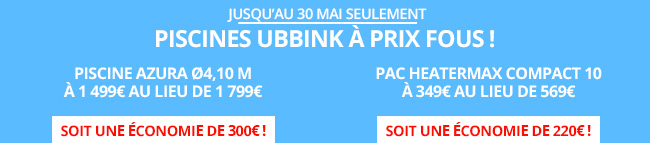Promos piscines Ubbink