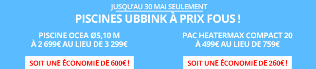 Promos piscines Ubbink