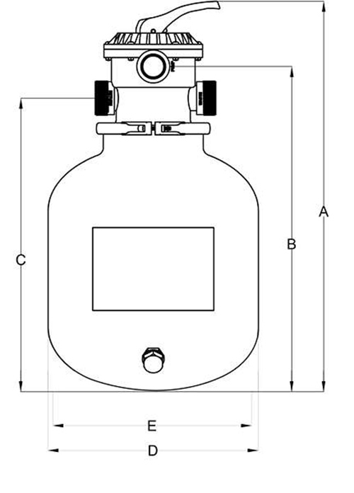 Dimensions du filtre à sable PoolFilter