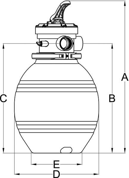 Dimensions du filtre à sable PoolFilter