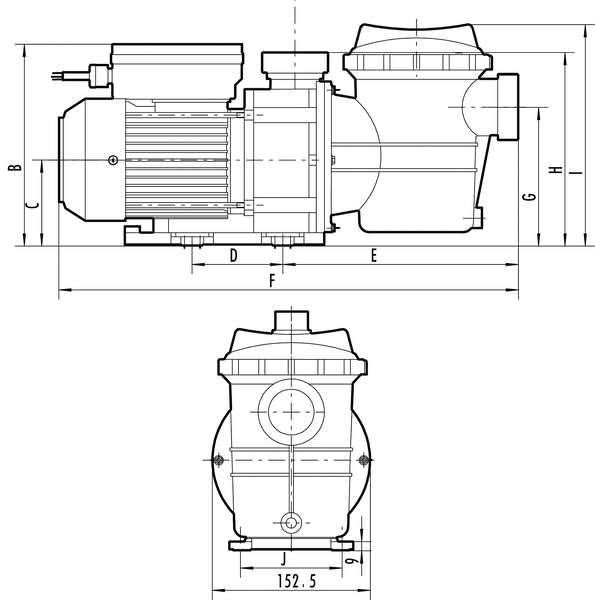 Dimensions Pompe PoolMax