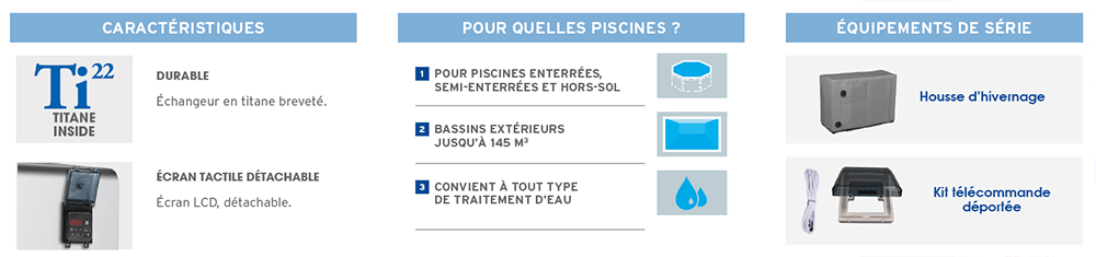 Informations sur la pompe à chaleur full inverter Zodiac HPO