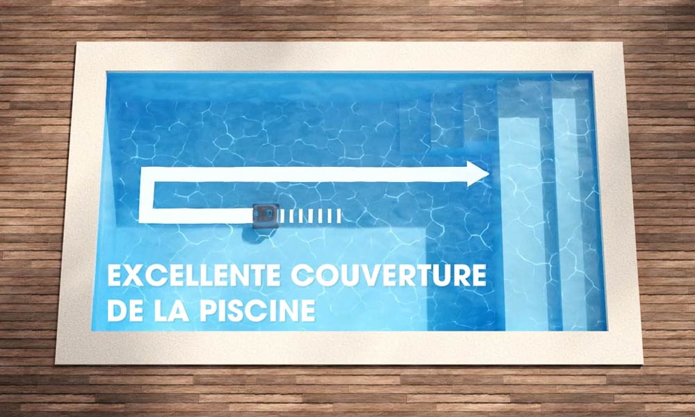 Robot de piscine agile qui couvre très bien le bassin