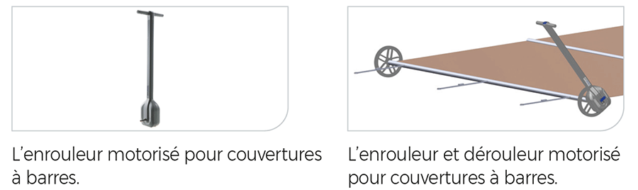 Enrouleurs motorisés pour couverture à barres Success