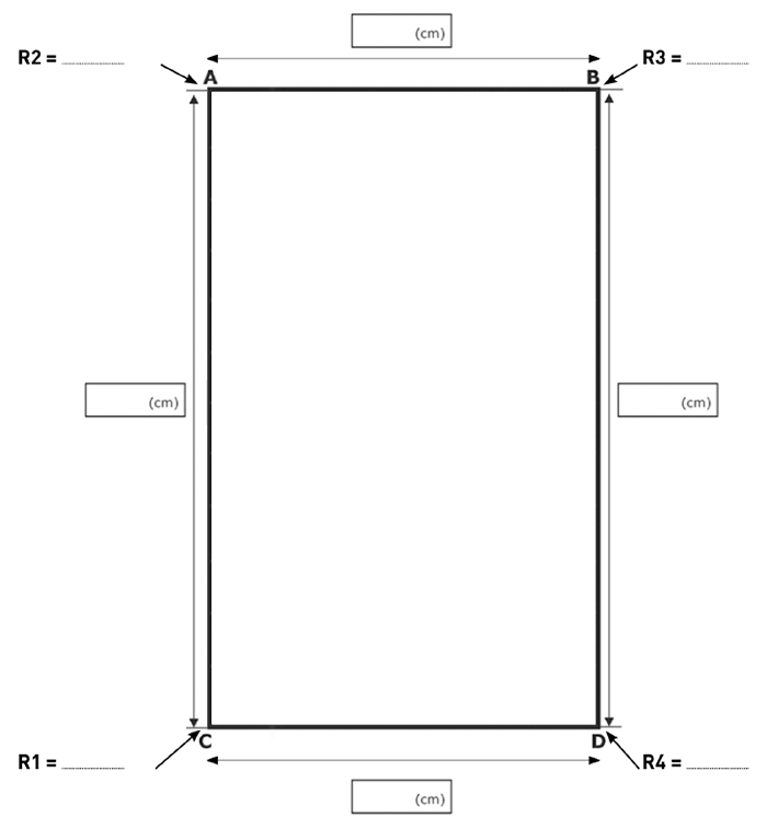 Plan piscine rectangulaire pour confection d'une bâche à bulles sur-mesure