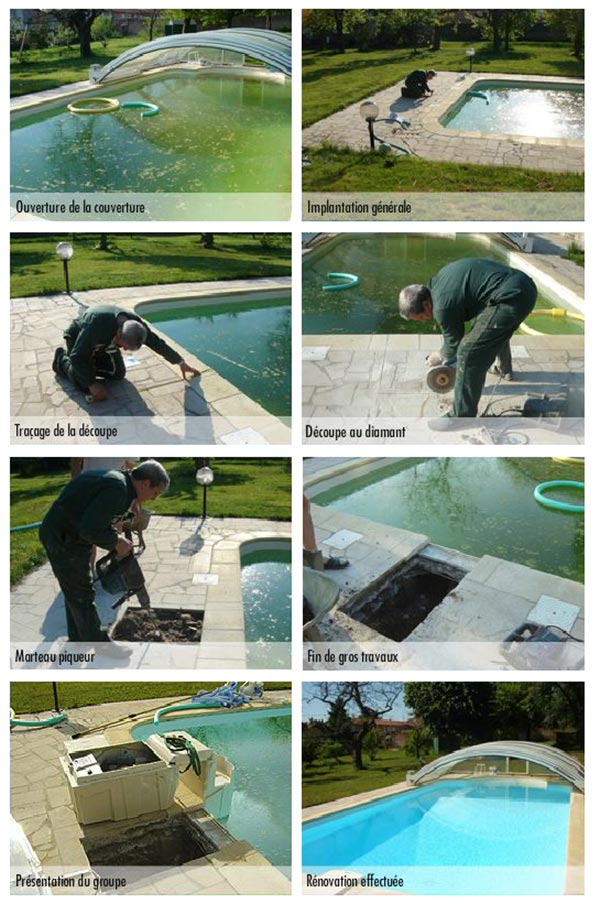 Bloc de filtration pour un bassin en rénovation