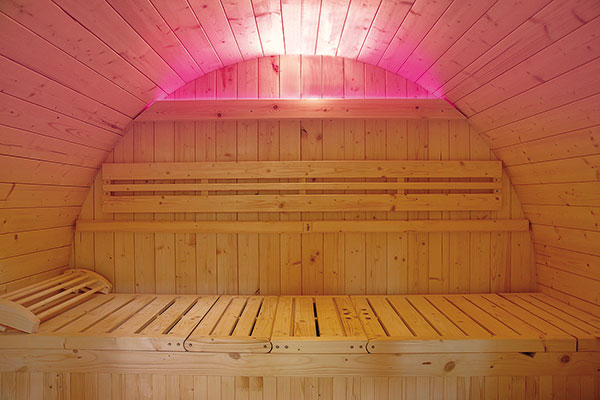 &Eacute;clairage LED du sauna &agrave; vapeur Ga&iuml;a Bella