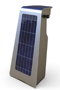 Poteau du volet solaire Hélios avec capteurs photovoltaïques